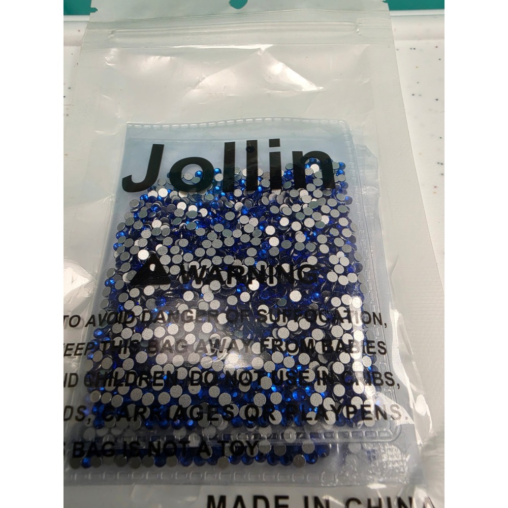 Jollin Glass Rhinestones SS8 Sapphire Blue Non Hotfix Flatback 2880pcs New - Picture 2 of 12